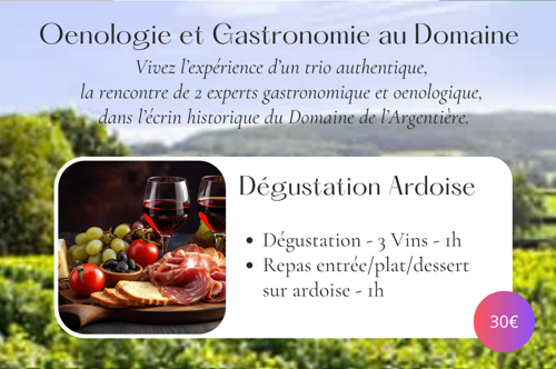 offre oeno degustation mets vin domaine argentiere beziers herault